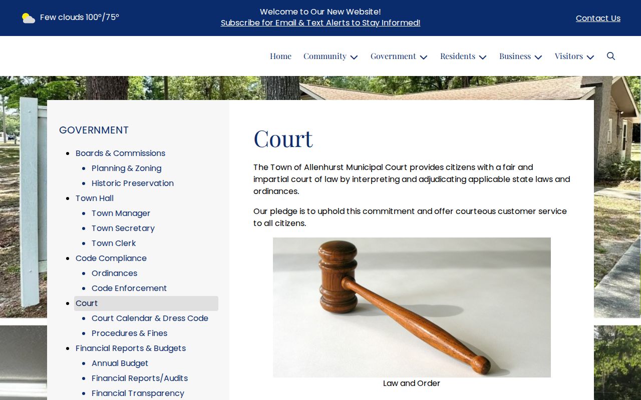 Allenhurst court docket Municipal Court information