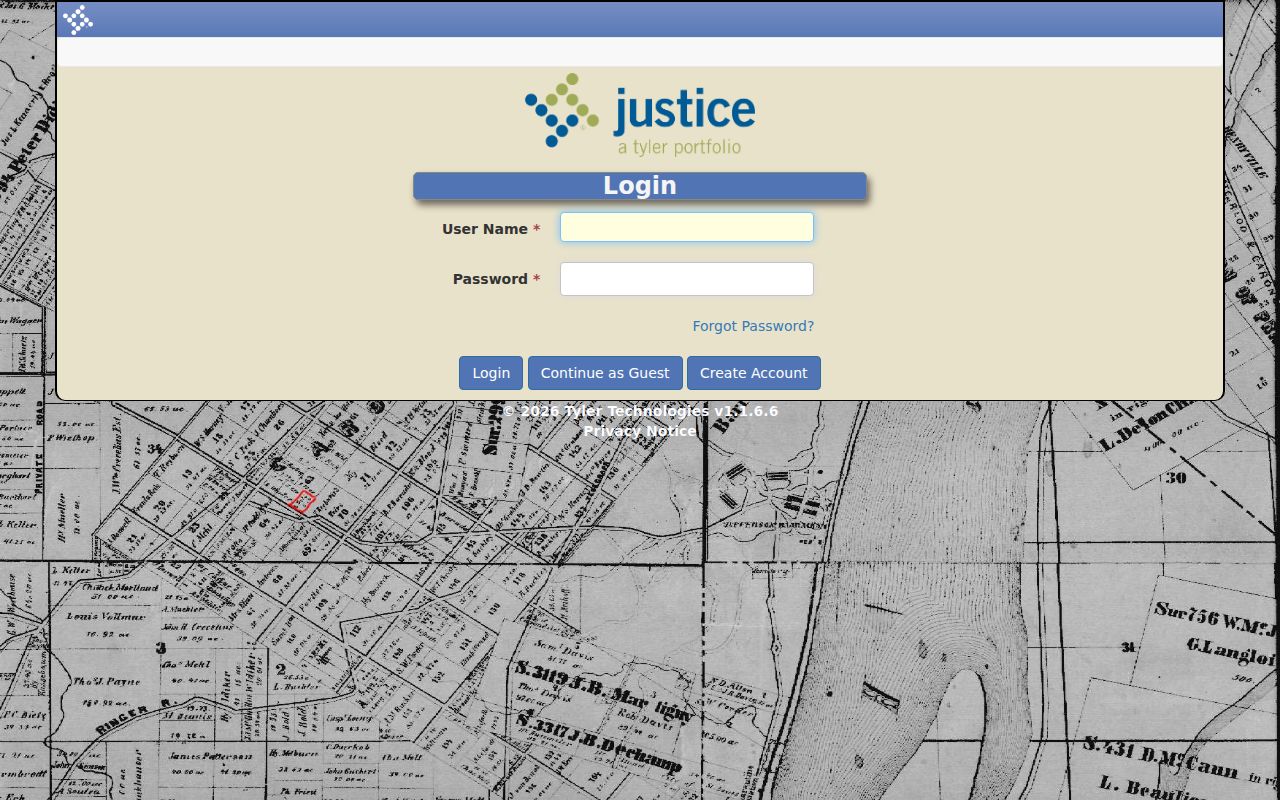 Liberty County Tyler login page with account and public-computer controls